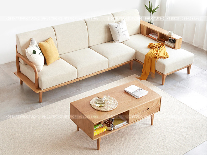 bàn ghế gỗ kết hợp Sofa
